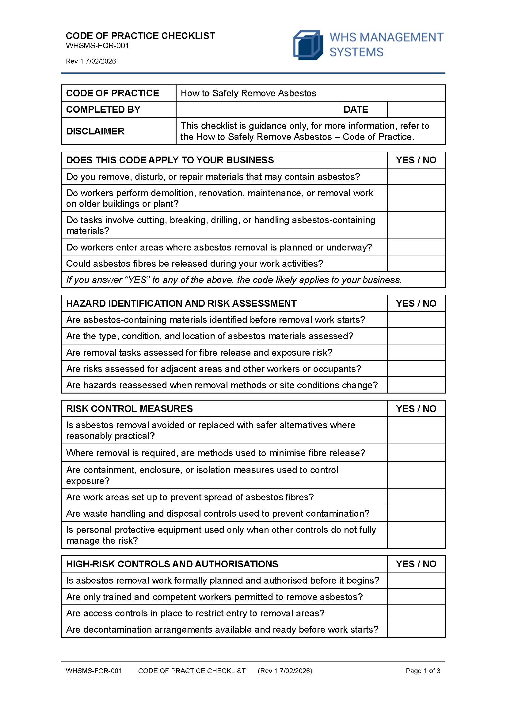How to Safely Remove Asbestos – Code of Practice Checklist
